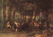 Gustave Courbet The War between deer oil painting